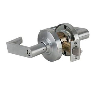Schlage commercial ND91RHO626 ND Series Grade 1 Cylindrical Lock, Entry/Office Vandlguard, Rhodes Lever Design, Satin Chrome Finish
