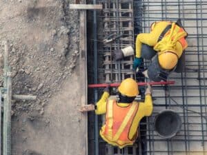 Workers at a construction site