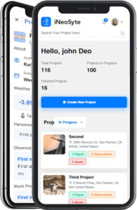 iNeoSyte mobile app for daily reports