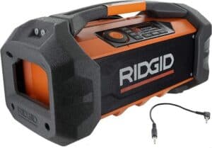 Ridgid R84087 cordless and corded jobsite radio with Bluetooth