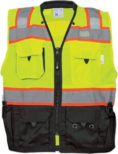 Global Glove GLO-099 Premium High-Visibility Surveyors Safety Vest