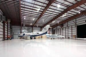 Galaxy Aviation prefab hangar construction