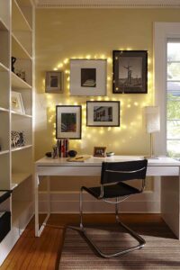 Bulbrite LED string lights for home offices