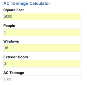 AC Tonnage Calculato