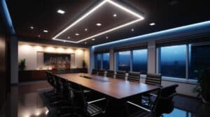 Modern Place LED linear lighting for conference rooms