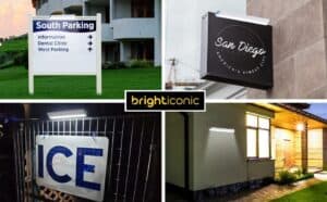 Solar-powered sign lights by Brighticonic